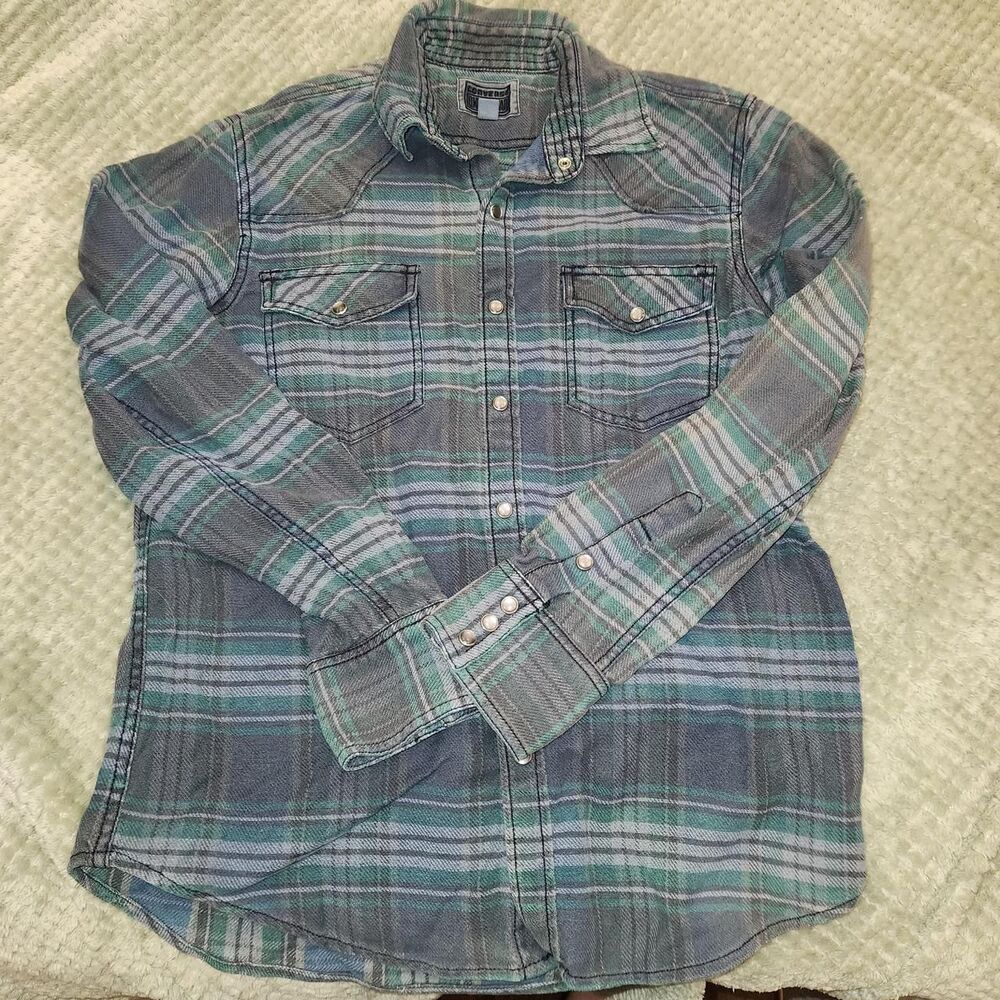 Converse One Star Men's pearl button snap flannel plaid